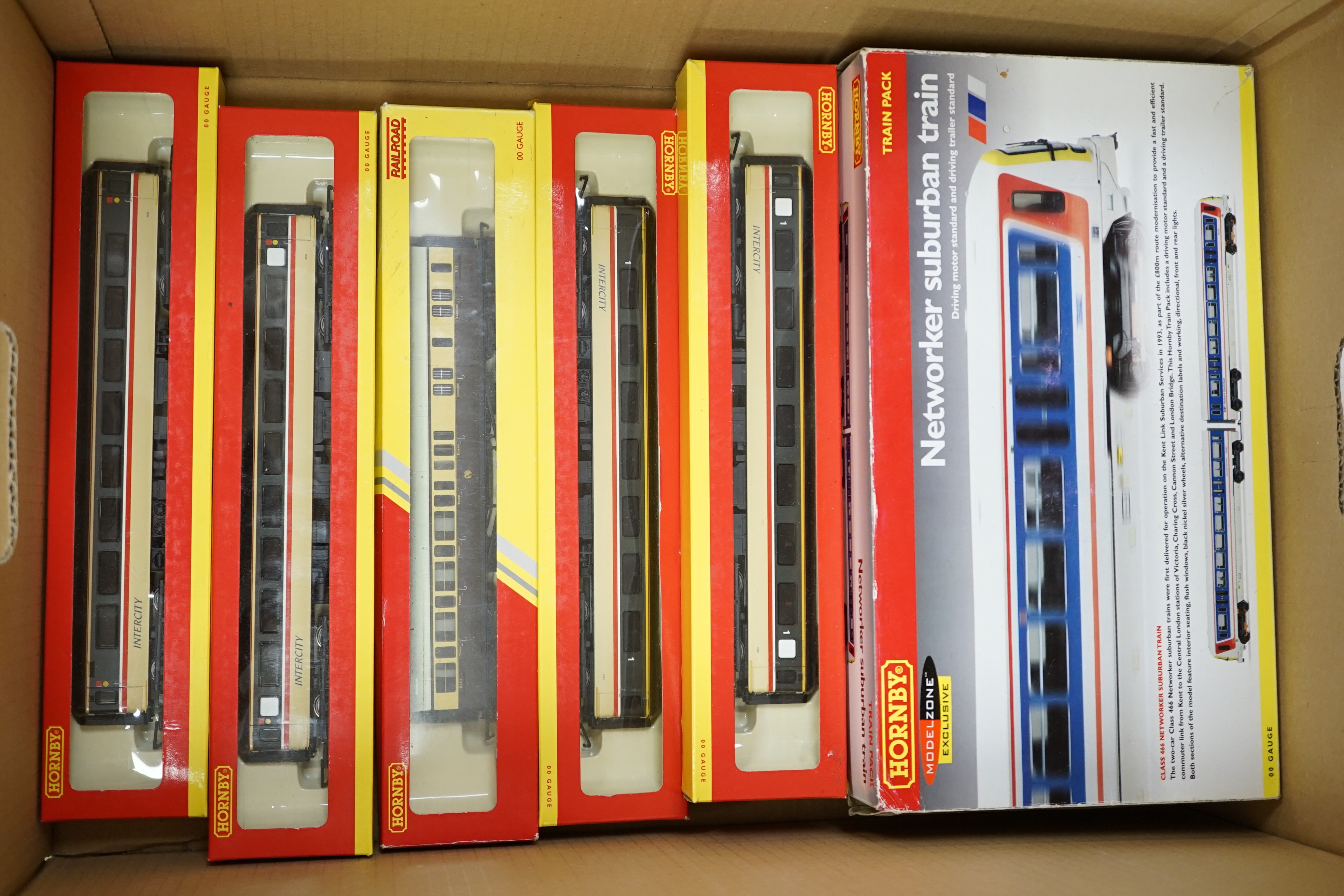 A collection of Hornby railway models